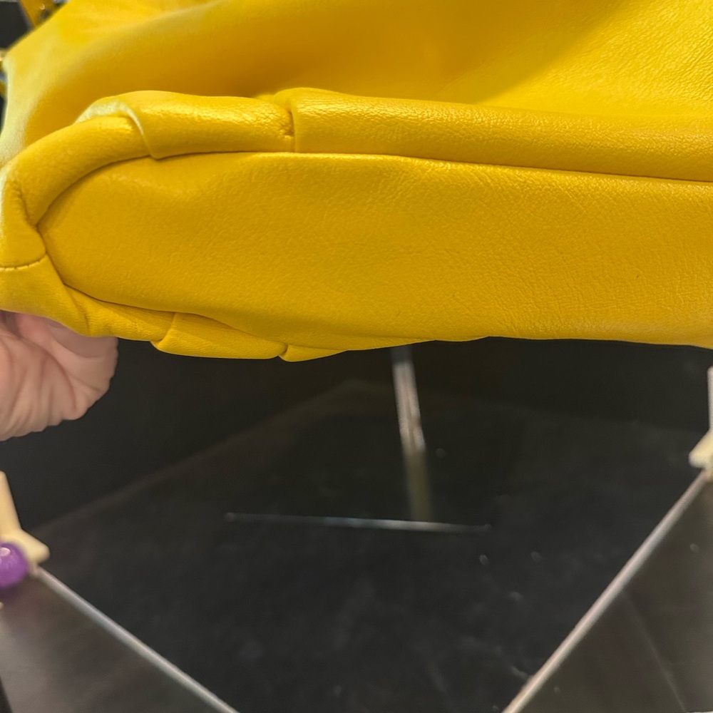 Coach 2013 Bright Yellow Leather Tote with Charm Detail. Gorgeous color - Picture 6 of 12